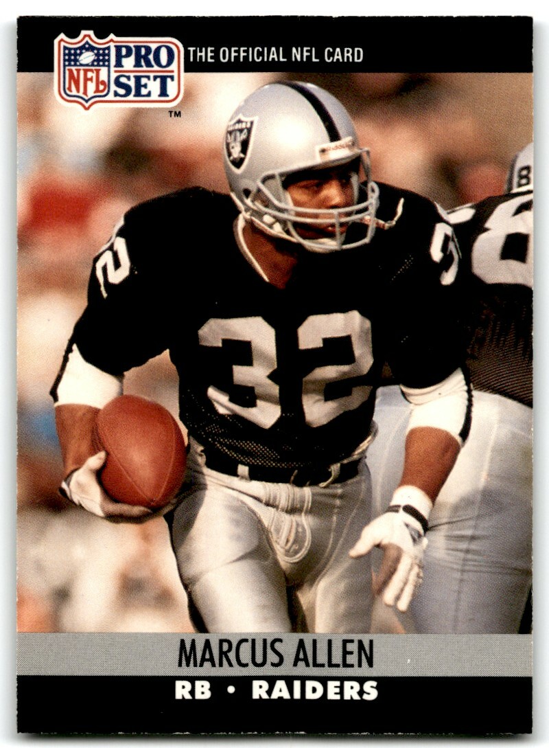 1990 PRO SET SUPER BOWL XXV BINDER RAIDERS MARCUS ALLEN LOS ANGELES RAIDERS #538