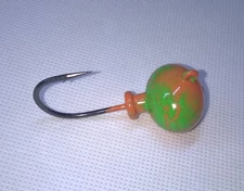 Tog Jigs FOOTBALL BLOOD Orange GRN Blackfish Tautog 2X STRONG HOOKS 1oz 2oz 3oz 