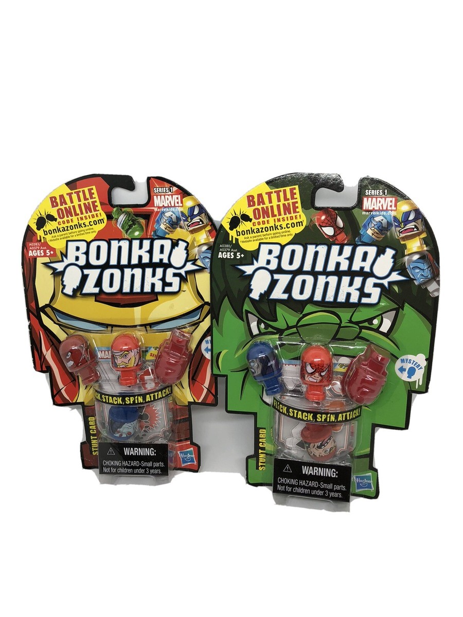 2 Marvel Universe Bonkazonks Series 1 Marvel 4 Pack Iron Man Hulk