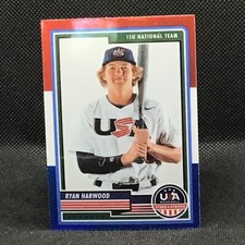 RYAN HARWOOD 2023 USA Baseball Stars & Stripes REF RED WHITE BLUE 15U Nat#29