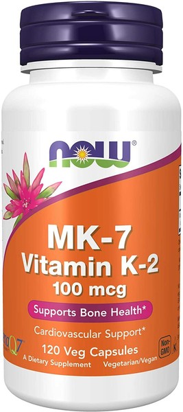 Now Foods, MK-7 Vitamin-K-2 100Mcg Knochen Gelenken 120 Veg. Kapseln Super Preis-image