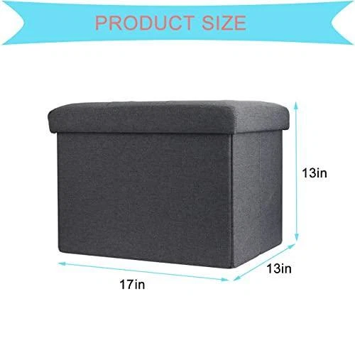 ALASDO Storage Ottoman Folding Rectangle Cube Coffee Table Multipurpose Foot - Image 2 of 4