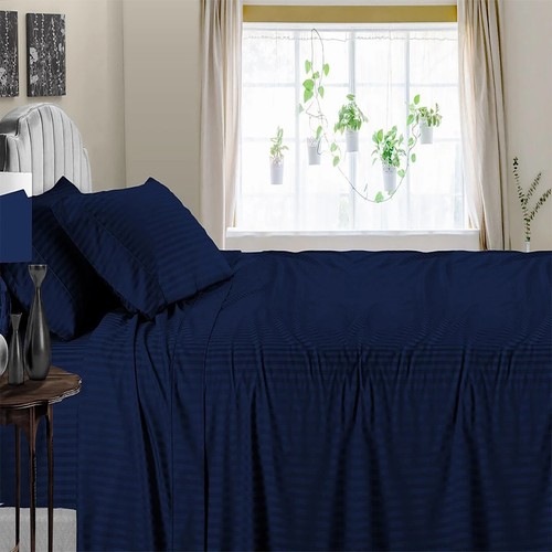 Emperor Size Stripe Bedding Sheets 100% Cotton 800 Thread Count Select your Item - Picture 149 of 161