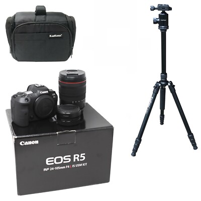 Tripod Canon R5 Mount Type Canon R5 Camera RF 24-105mm F4L Lens EF