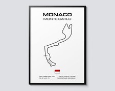 Monaco Grand Prix Formula 1 Print, Modern Racing Poster, Motrosports Wall Art