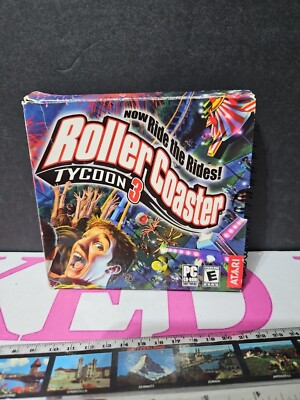 Roller Coaster Tycoon 3 PC CD-Rom Video Game Scholastic Atari With CD Key