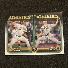 Easton Lucas & Angel Felipe RC 2024 Topps Update US-306 Rookie Combo Oakland