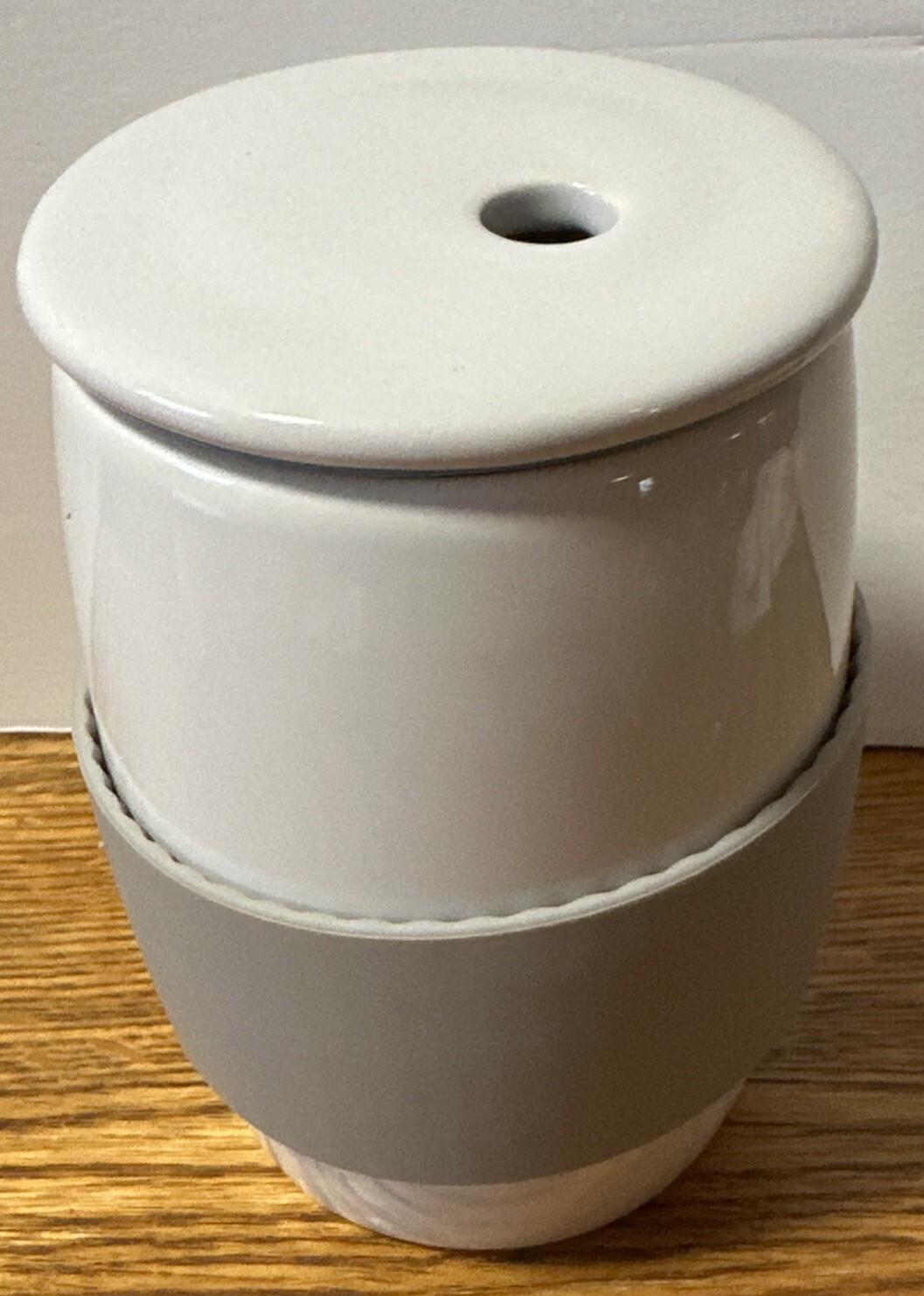 Egg Cooker Pampered Chef Ceramic with Directions and Recipes New In Box