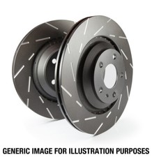 For BMW X1 13-15 Brake Rotors EBC USR BlackDash Series Sport Slotted 1-Piece