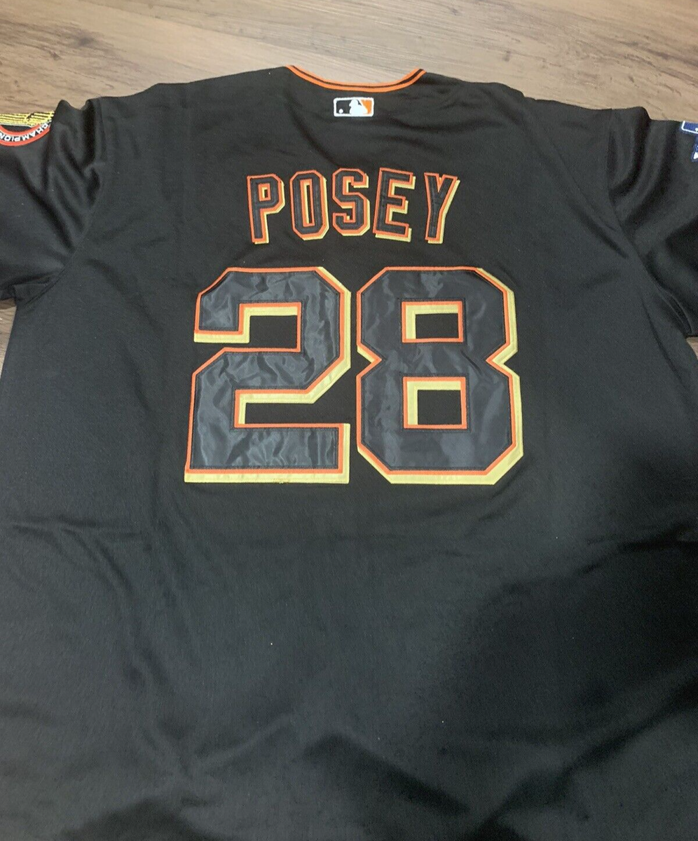 BUSTER POSEY 2010 San Francisco Giants BLACK World Series Men's