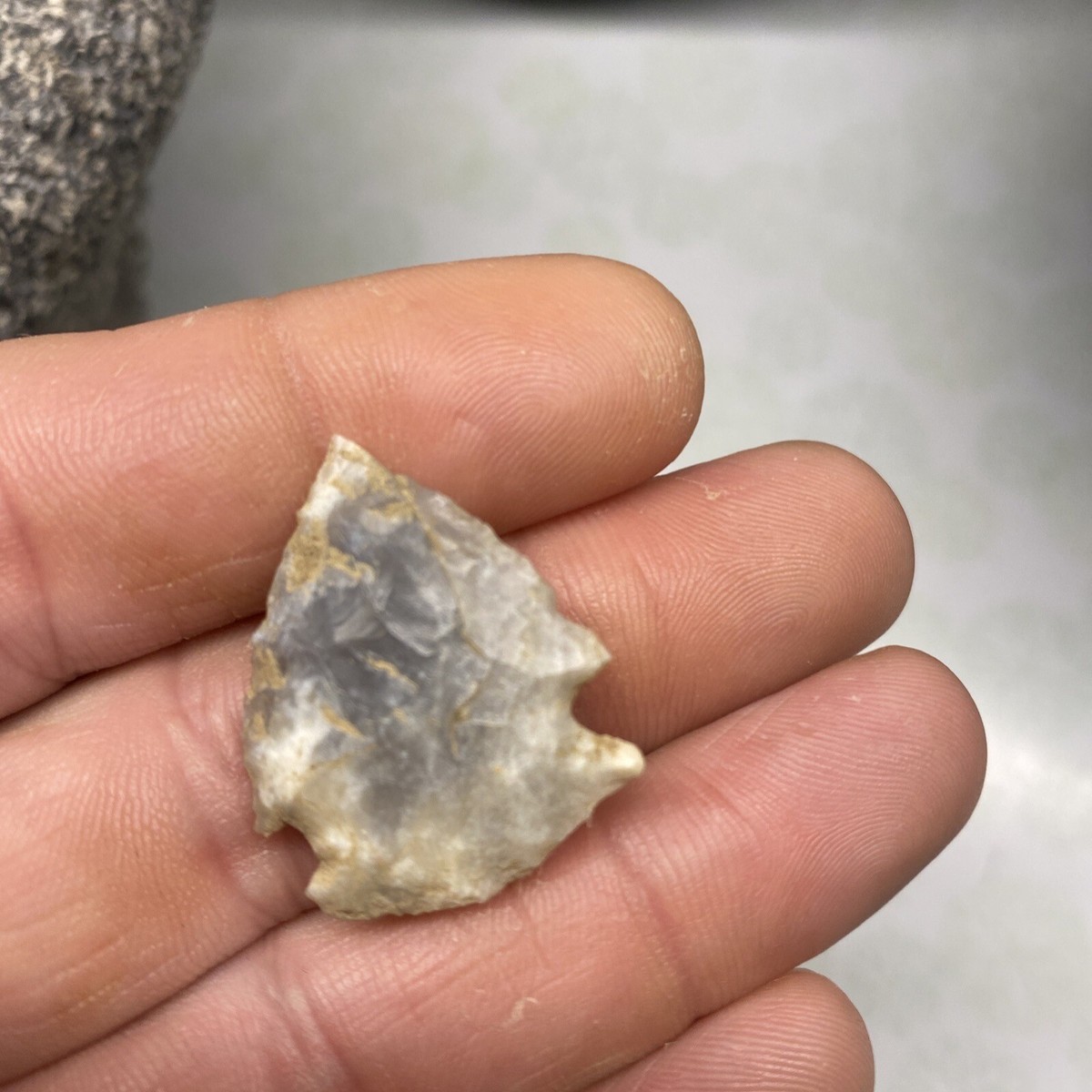 MLC s2275 Archaic Sidenotch Arrowhead Wabash Illinois Artifact X