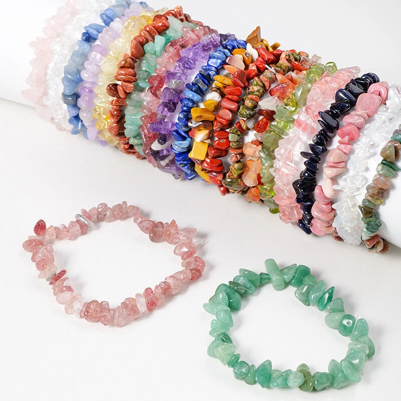 15pcs Wholesale Lot Mix Crystal GemStone Bracelet Bead Reiki Chakra  Jewellery US | eBay