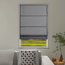 CUSTOM CUT Room Darkening Roman Roller Blind Light Filtering Corded Window Shad