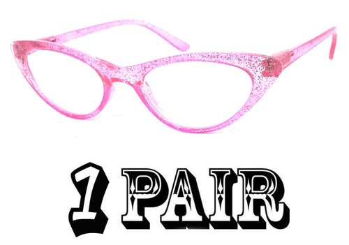 1 o 3 pares Retro Woman Cat Eye Translucent Frame Glitter Detail Reading Glasses - Imagen 6 de 16