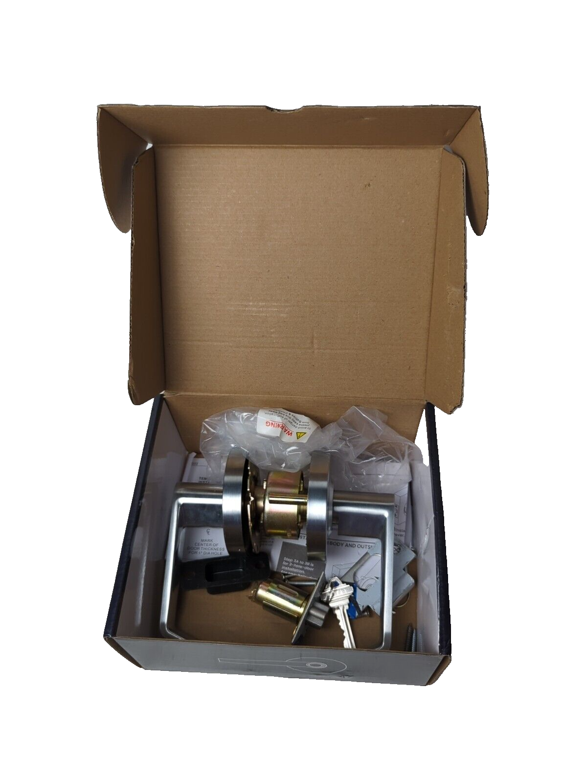 OAKMOORE - Heavy Duty Commercial (Passage) Door Lever Handle - Grade 2 With Lock