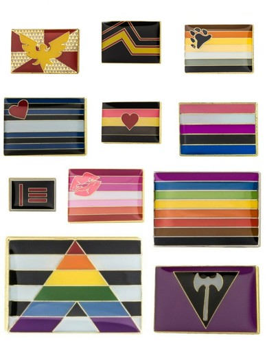 LGBTQ RECTANGLE FLAG Enamel Pin Badge Brooch Fashion Gift Jewellery Gay Pride - 第 1/12 張圖片