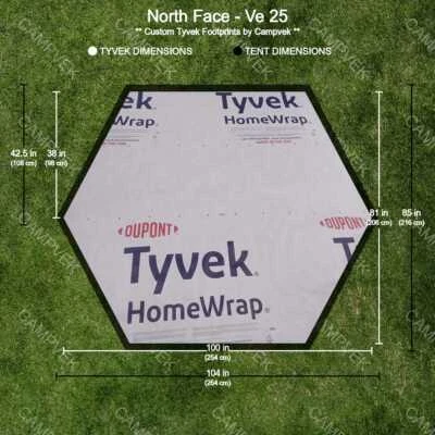CAMPVEK - TYVEK Tyvek Footprint for the North Face Ve 25 Tent