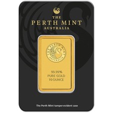 10 oz Gold Bar - The Perth Mint - 99.99 Fine in Sealed Assay 4400.57 per troy oz