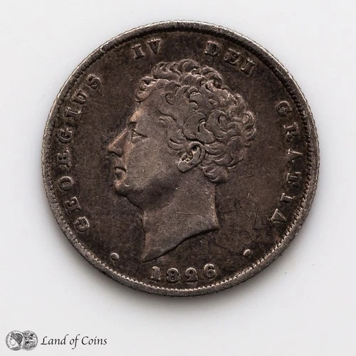 Photo of a 1826 Great Britain Shilling (1816-1837) from an eBay listing that sold on Jun 17, 2026