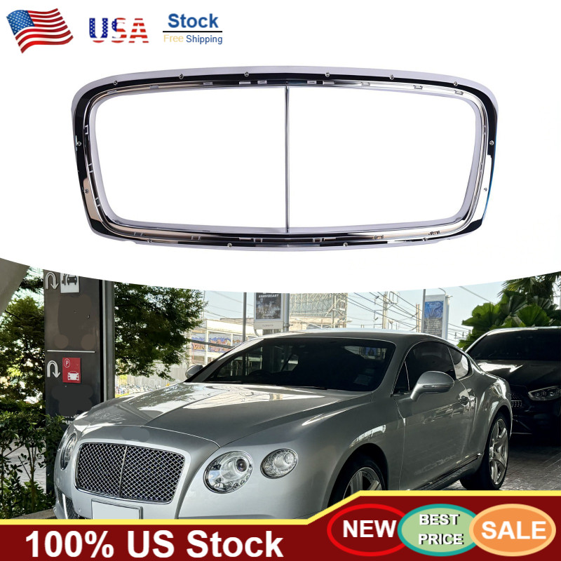 For Bentley Continental Gtc Gt 12-17 main radiator grille chrome trim 3W3853667A