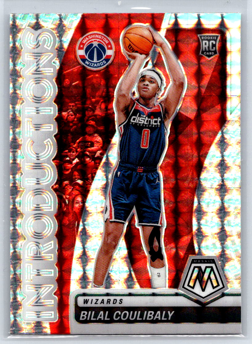2023-24 Panini Mosaic Bilal Coulibaly #19 Introductions Mosaic Wizards