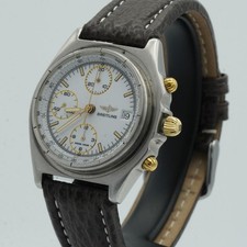 Breitling Chronomat B13050.1 Mens Watch Stainless Steel 39 mm White Dial 4