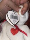 Ty Beanie Babies Valentino White Bear Beanbag Plush Vintage 1993 Red Heart — photo 5