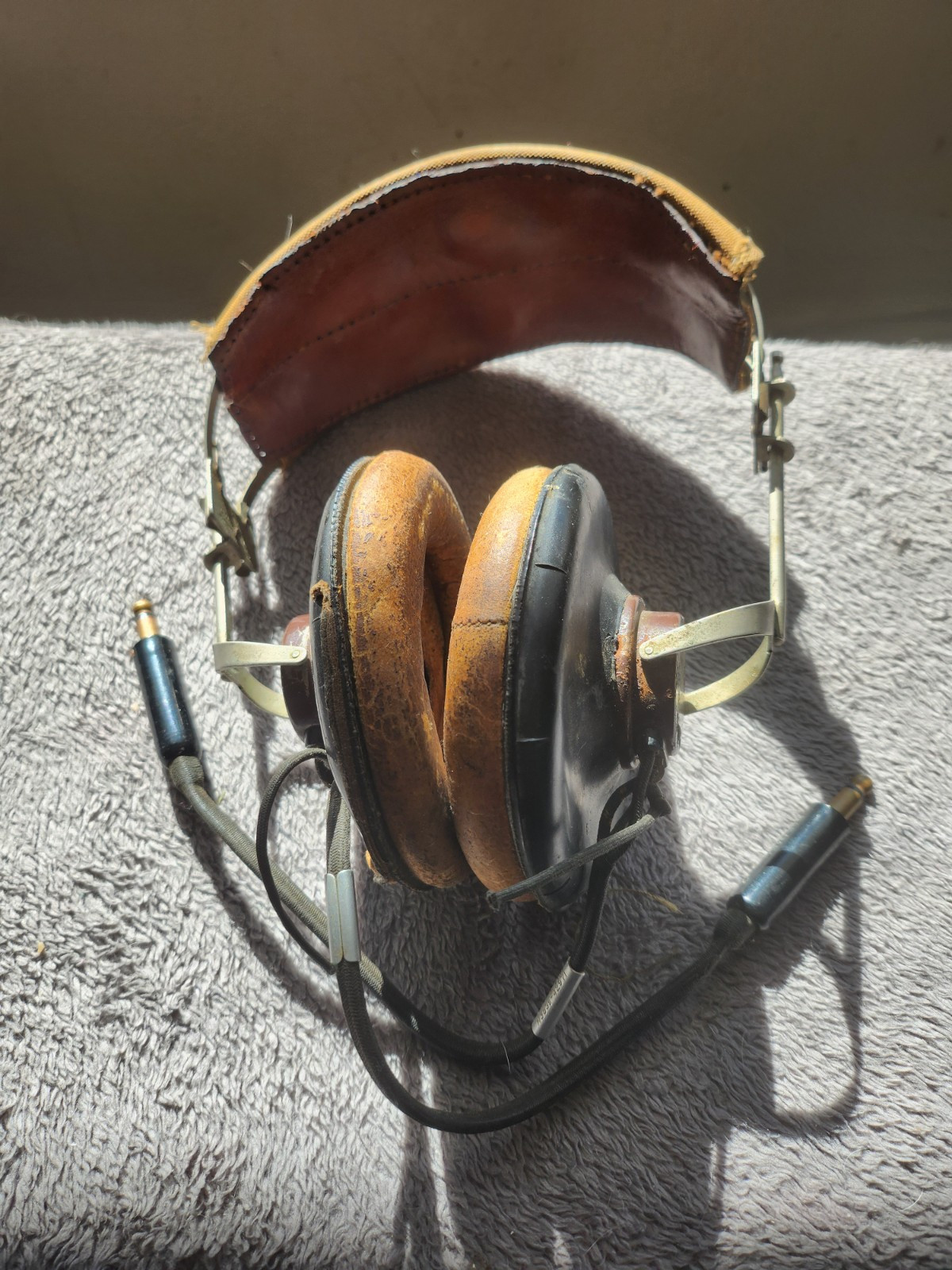 WWii Era United States Navy Aviation Headset With Extensions