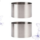 2 Pcs Cookie Bread Baking Molds Mousse Cake Stainless Steel Ring Mould