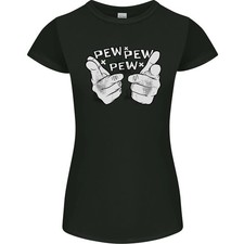 Gildan 64400L Camiseta Manga Corta Mujer Petite Cuello Redondo Negro