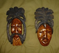 Vintage Bob Marley Dreadlocks Carved Wood Wall Art Jamaican Rastafarian 1994