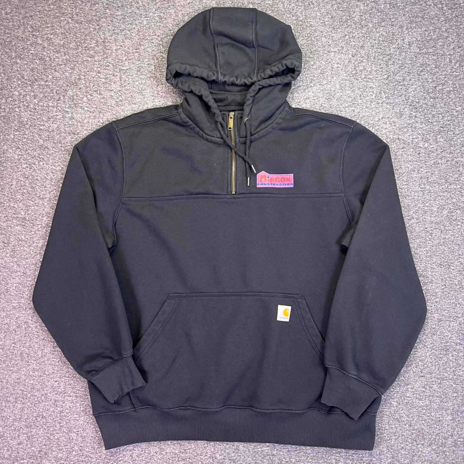 Carhartt Rain Defender Hoodie Mens XL Black Loose Fit Workwear Mirgon TS0617-M