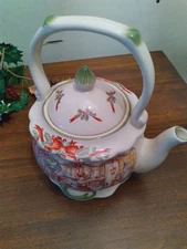 Cracker Barrel Teapot. Christmas Caroling Caroles Christmas 