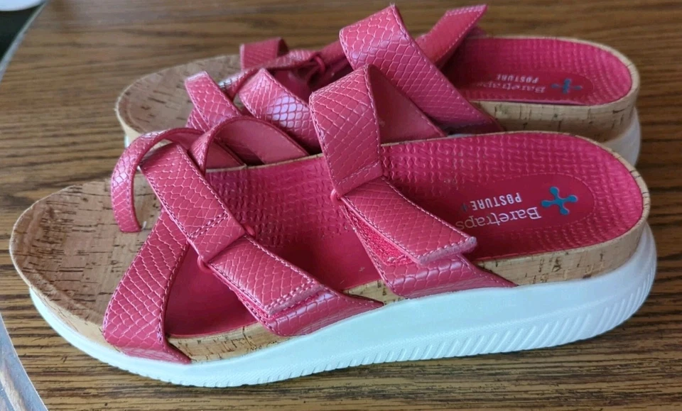 Sandalias BARETRAPS POSTURE Mujer Coral Estampado Serpiente Selby Cuña Deslizables Zapatos 8.5 M Foto 3 de 4