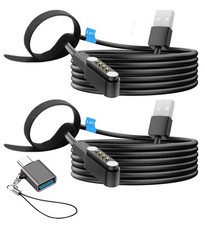 2 Pack Charger Cable Compatible with PLAUD Note 3.3FT 4 Pin Replacement Black