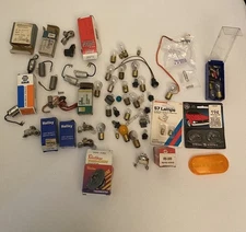 Lot of vintage Automobile various light bulbs & automotive Car Parts Untested