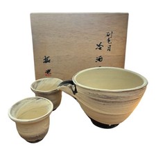 Takuya Ohara Brush Mark Cold Sake Cup 3P Set Unused Original Box