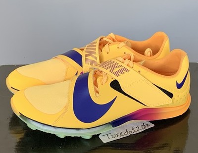 DS Nike Long Jump Elite 2 sz9 Citron Pulse Indigo Track Field Spikes FZ9326 800