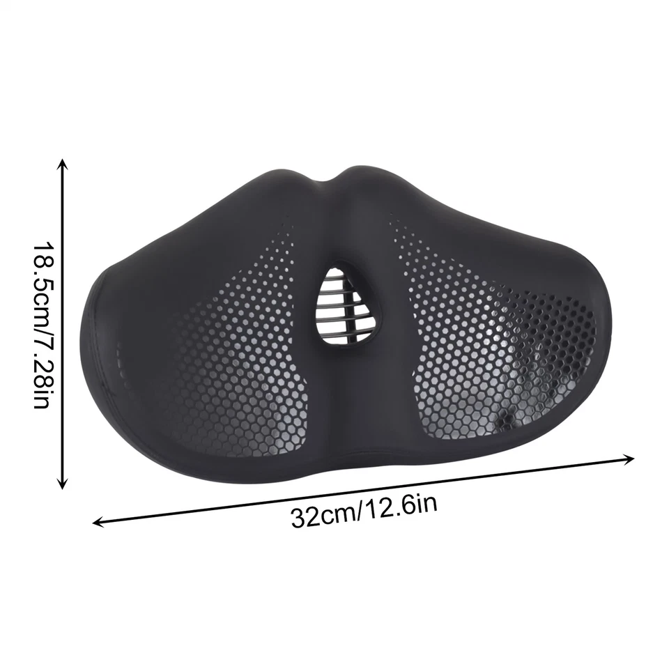 Sillín de bicicleta ensanchado sin nariz cojín de asiento cómodo absorción de impactos Foto 3 de 4