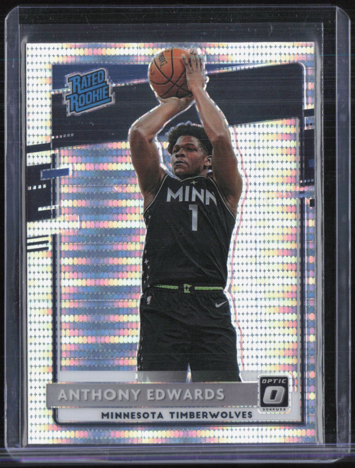2020 Panini Donruss Optic Silver Pulsar #151 Anthony Edwards RC Rookie 