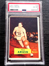 1957 TOPPS PAUL ARIZIN BASKETBALL ROOKIE CARD #10 ***AMAZING CARD*** PSA 6 EXMT