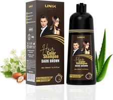 UNIK Hair Color Shampoo / Hair Color Gel - Natural Black | Dark Brown