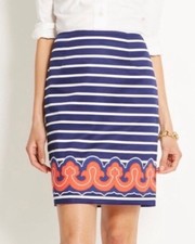 New Vineyard Vines Striped Hem Detail Pencil Skirt - 12