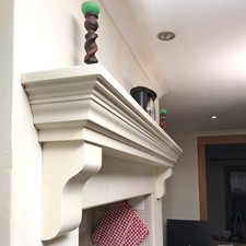 Solid Pine Victorian Style Mantel Shelf with corbels, 3 Different Sizes