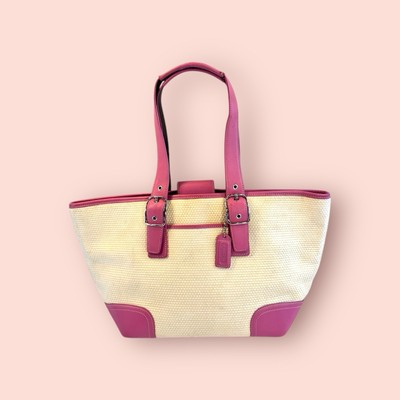 COACH Vintage Y2K Straw Summer Shoulder Bag Tote 4468 READ | eBay