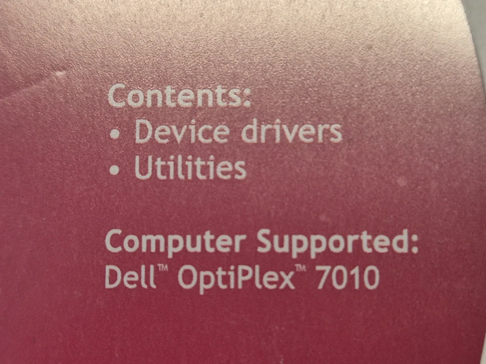 Dell Optiplex 7010 Resource Media DVD mit Treibern & Utilities von Oktober 2012 - Bild 2 von 4