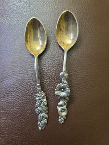 Harlequin By Reed and Barton Sterling Demitasse Spoon 4" Set of 2