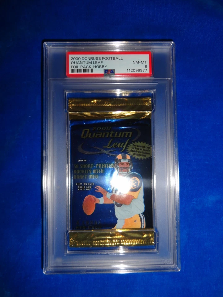 2000 Donruss QUANTUM LEAF FOOTBALL FOIL PACK HOBBY PSA 8 NM-MT - Image 4 of 4