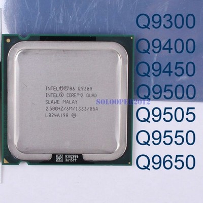 Intel Core 2 Quad Q9300 Q9400 Q9450 Q9500 Q9505 Q9550 Q9650 LGA/775 Processor