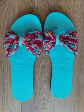 Haviannas Women's Flip Flops You Saint-Tropez Sandals 39-40 Sky Blue Brand New
